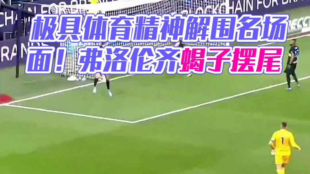 足球赛场那些极具体育精神解围名场面！真的简直太拼了 弗洛伦齐在对阵德国队的一场比赛中，完成了一记蝎子