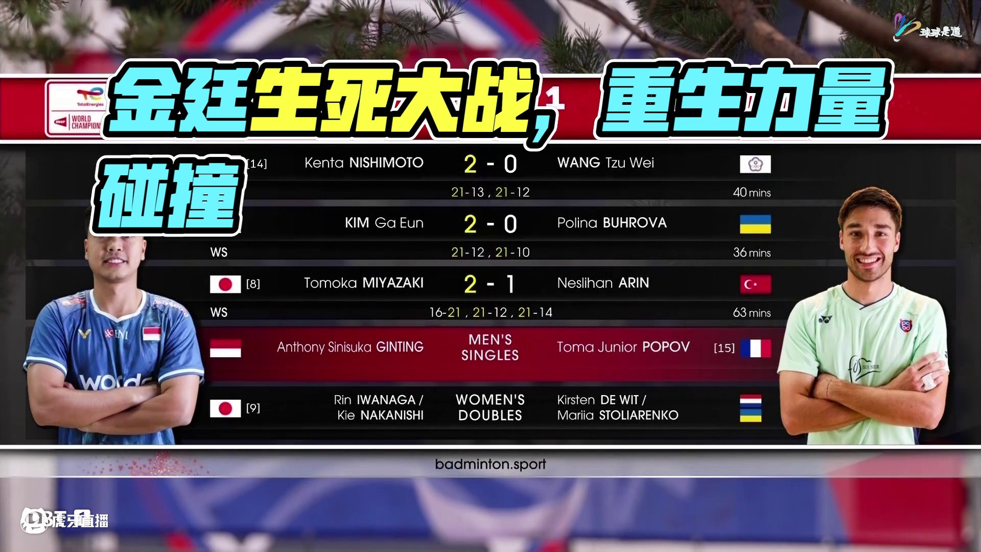 金廷VS大波波夫2025世锦赛生死撕扯大战-粤语频道