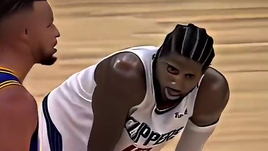 乔治挑衅库里被投进logo三分，输掉比赛！