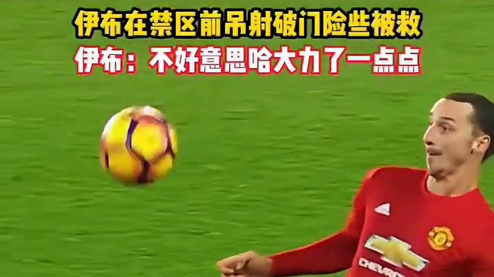 伊布在禁区前吊射破门险些被救#足球