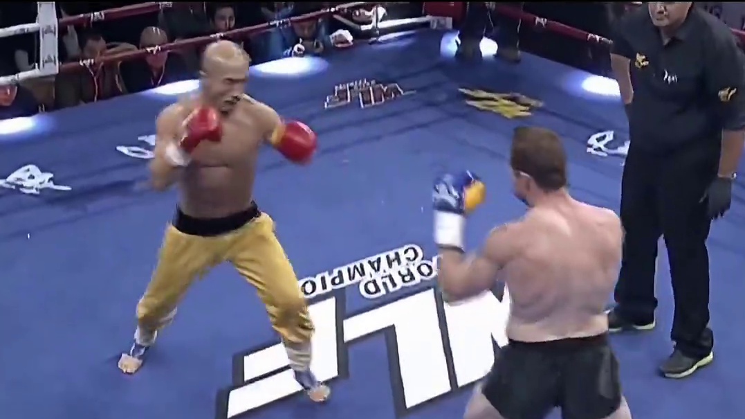 武僧一龙哭了！第一局KO美国冠军格罗特，摧毁拳迷的质疑声