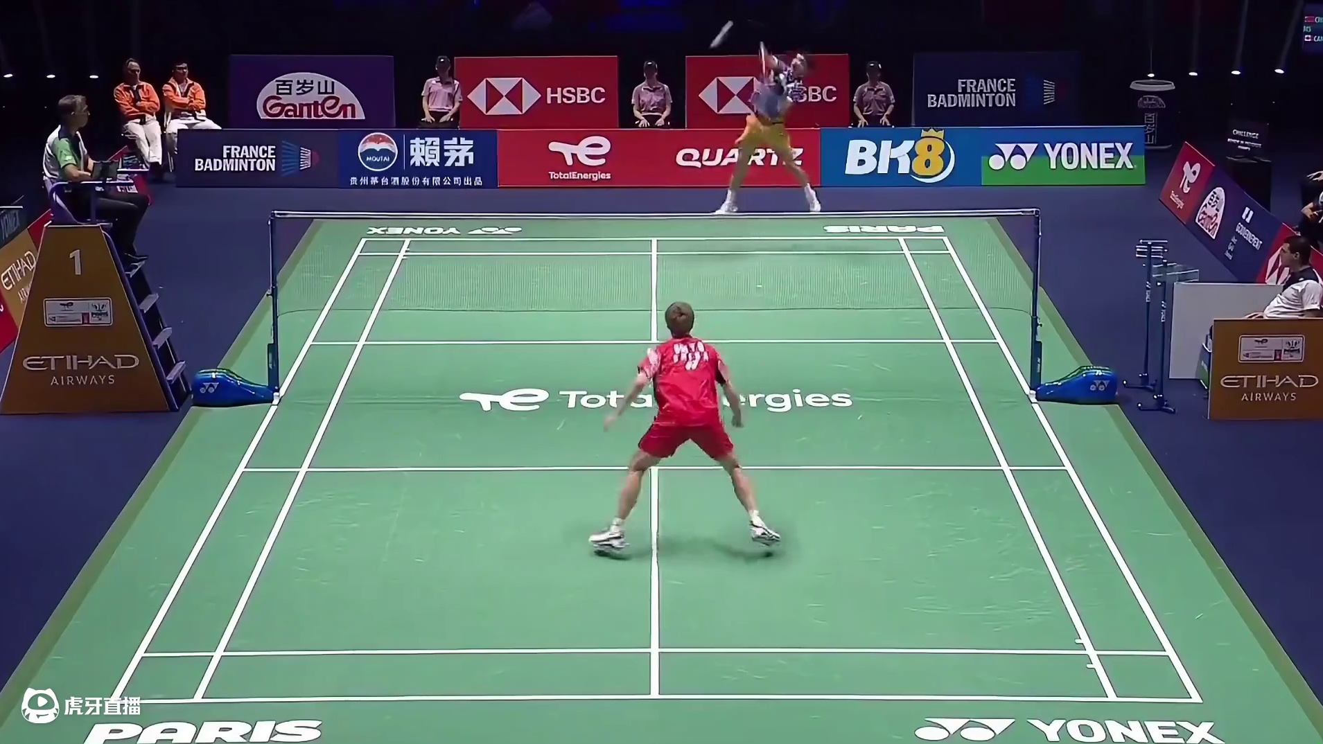 2025世界羽毛球锦标赛，多拍回合下，双方体力达极限 ，石宇奇持领先优势，成功晋级决赛