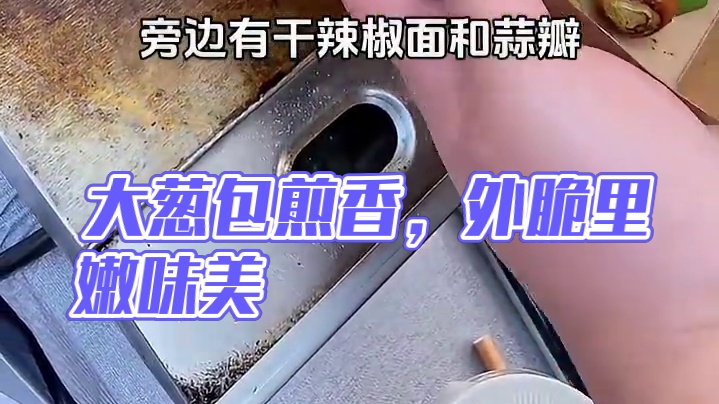 肥肠包上大葱，外焦里嫩，一根不够吃呀！！