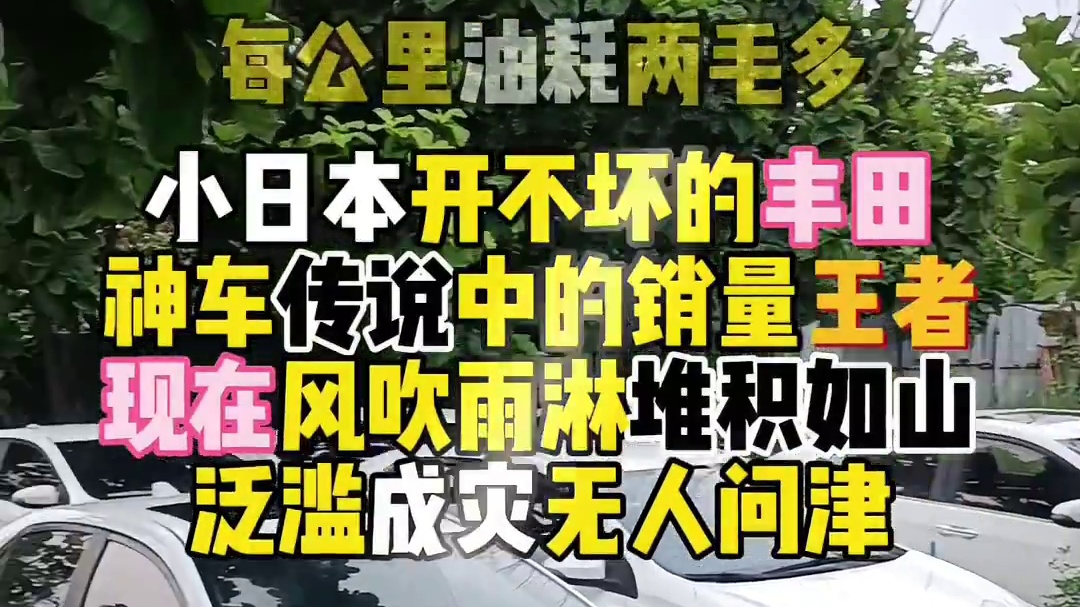 小日本开不坏的丰田神车传说中的销量王者现在风吹雨淋堆积如山无人问津#广州二手车#广西二手车#丰田