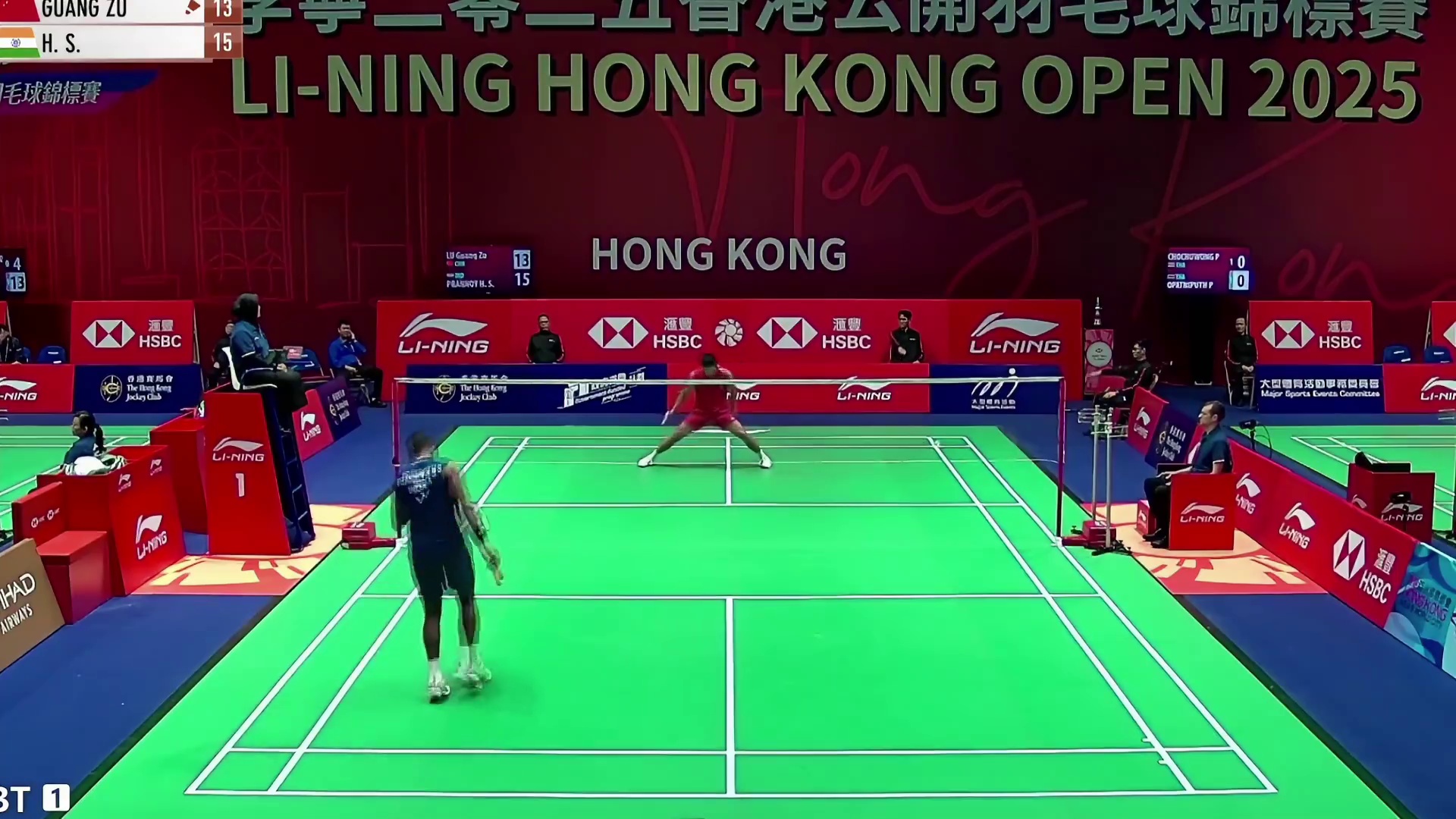 2025中国香港羽毛球公开赛，陆光祖关键分失误较多，普兰诺伊以21-17拿下首局