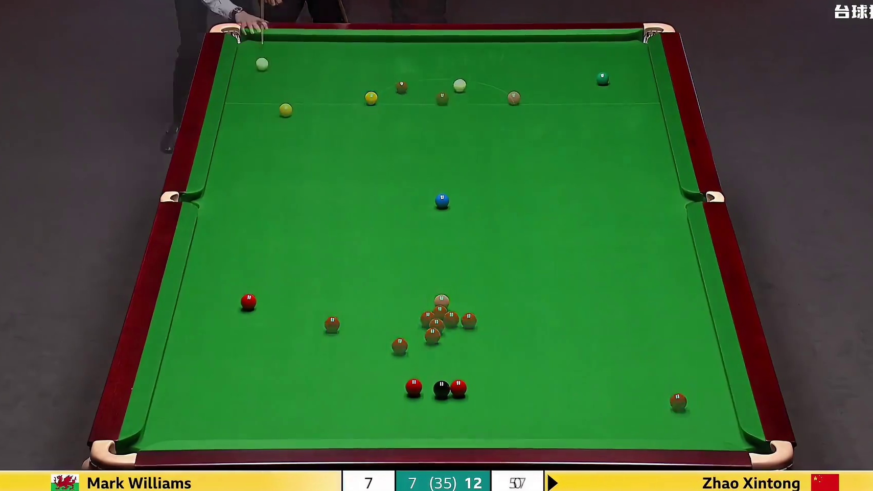 角度越大准度越强！赵心童接连轰出高能操作！球迷拍案叫绝，刺激 #斯诺克 #台球 #赵心童 #马克威廉