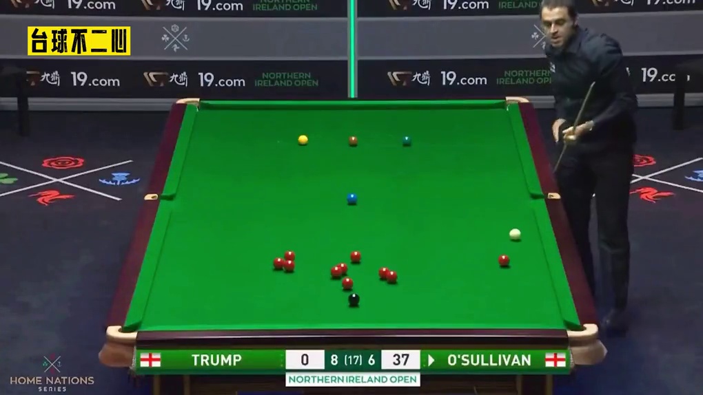 奥沙利文拼尽全力，绝境下准度更加离谱，每一杆都是手摆位！