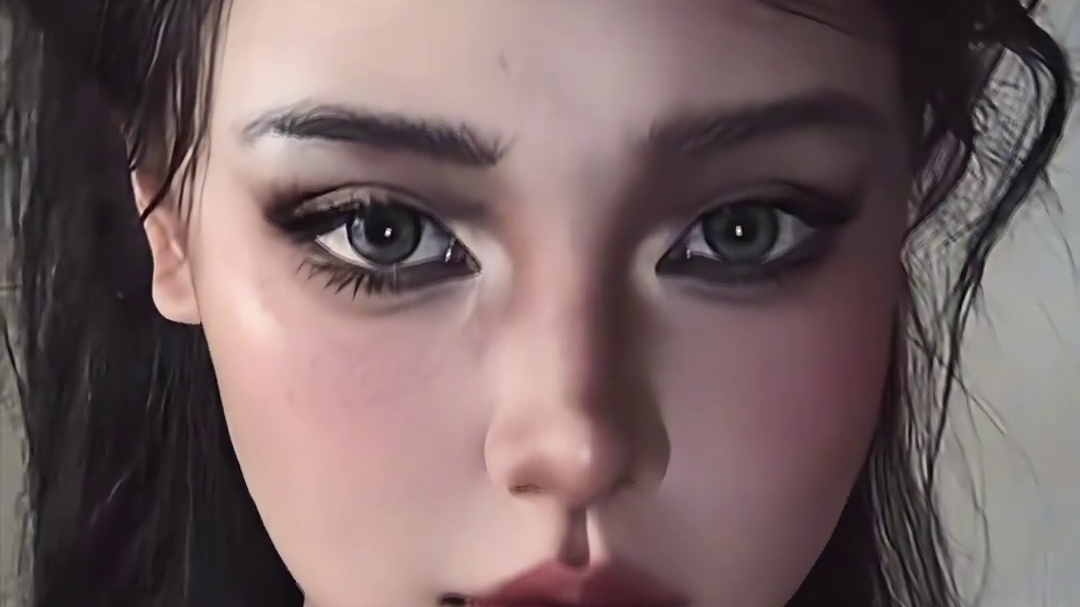 这人怎么长得人山人海的#解锁各种妆容 #睁眼闭眼挑战 #分享妆容 #美妆