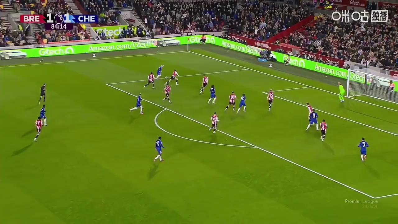 帕尔默替补难救主！切尔西憾平小蜜蜂！痛失三分！#英超 #切尔西 #帕尔默 #布伦特福德2比2切尔西 