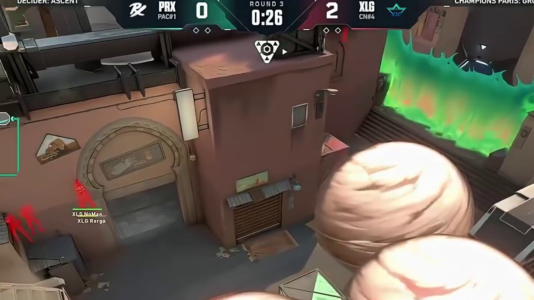 XLG虽然没有打过PRX， 但是他们至少第一张图还能跟大师赛冠军打的有来有回#XLG冠军赛首战PRX