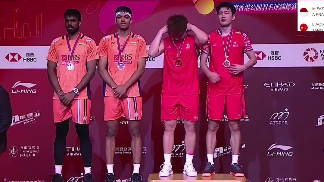 2025中国香港羽毛球公开赛，恭喜梁王组合成功拿下赛季单项首冠
