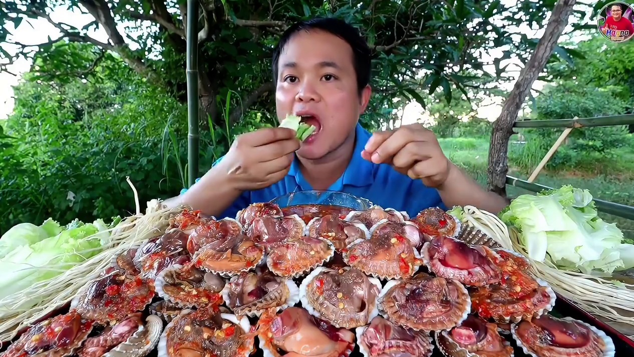 完整版野菜根️鲜辣蘸水浇汁大毛蛤 #全民任务#泰国大叔#泰国美食#内容启发搜索 #种草激励计划