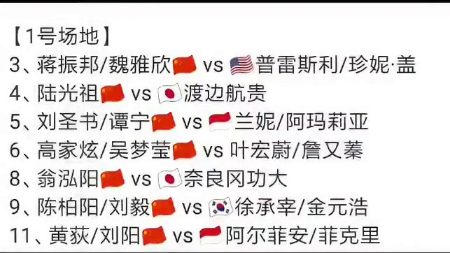 2025年中国羽毛球大师赛9月16日各单项32进16赛程，早上9点开赛#羽毛球 #中国羽毛球大师赛