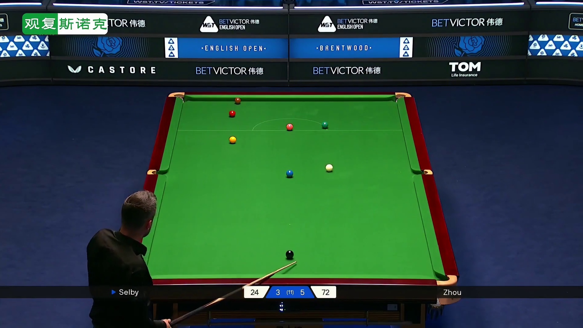 周跃龙6-3击败塞尔比，成功晋级英格兰公开赛决赛！#斯诺克 #台球 #周跃龙