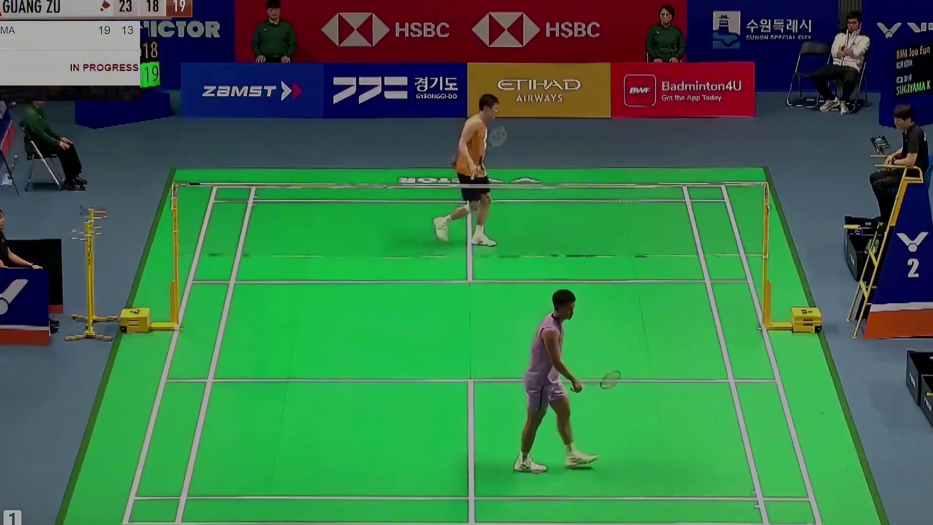 2025韩国羽毛球公开赛，陆光祖将比分反超至19-18，但关键分失误，无缘十六强