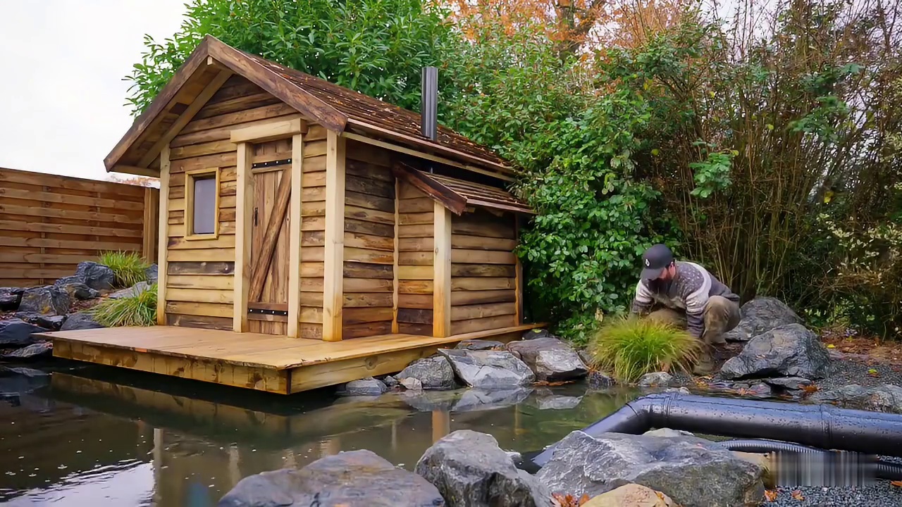 第2集：男人仅仅是觉得鱼池太小，直接建造了这么漂亮的景观鱼池