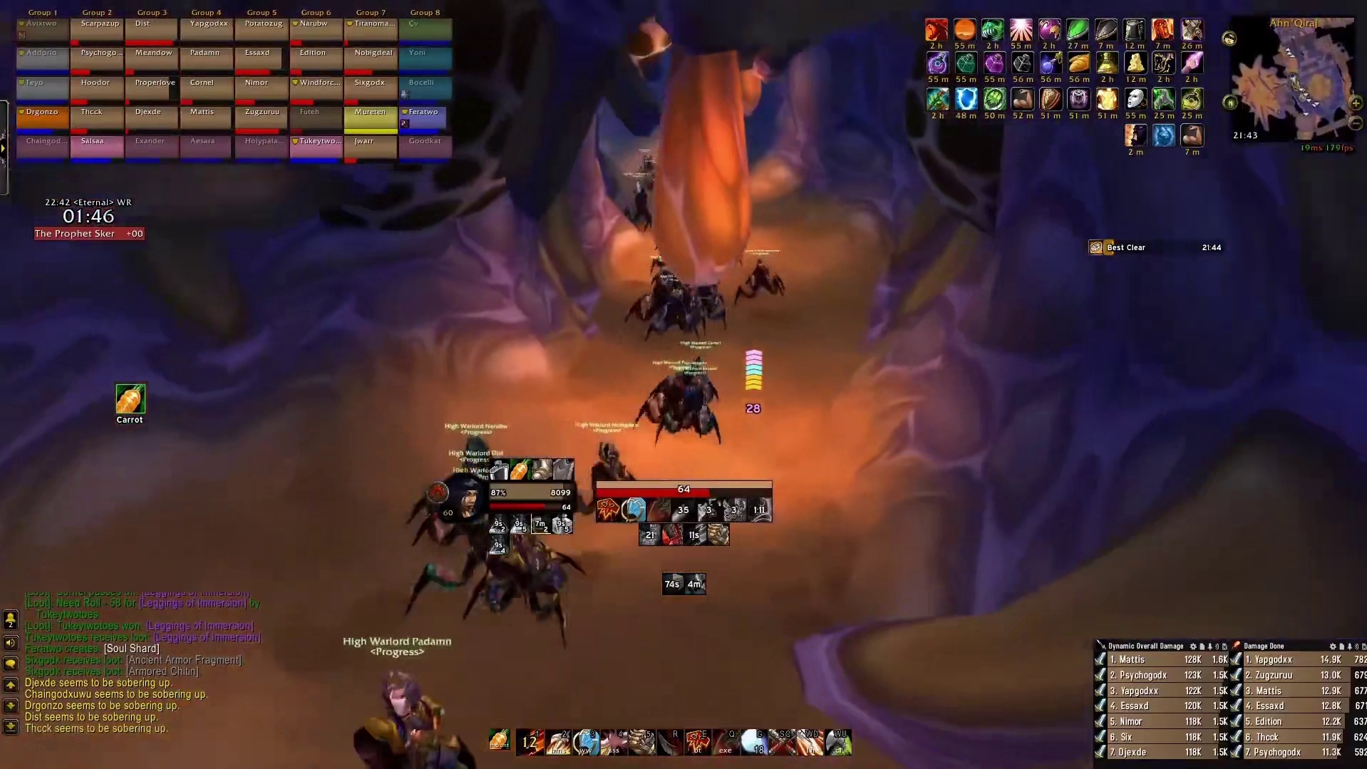 周年服安其拉竞速封榜 Progress22分15秒全通视频 #魔兽世界 #魔兽世界怀旧服 #安其拉