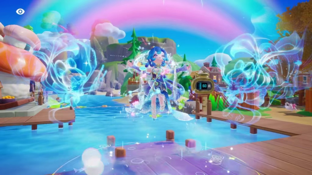 元梦臻藏皮肤洛水尊神汐局内特效解析！#元梦偶像季#元梦之星 #元梦之星古堡幽梦赛季#元梦金牌解说报道