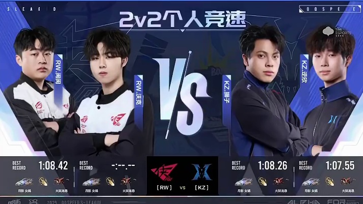 【2025S联赛秋季赛常规赛】第一周第二日第三场2v竞速赛
RW vs KZ
第一局：一路向黔 丝滑