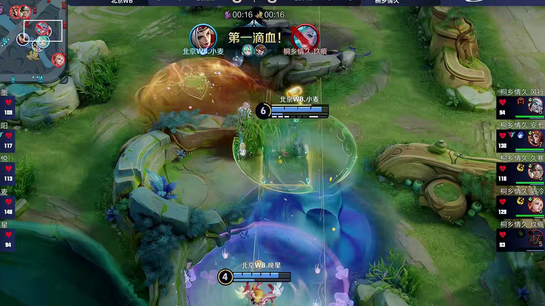 WB集火击杀朵莉亚，小麦戈娅拿到一血