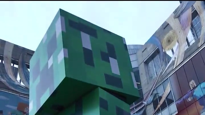 当你见到一只八米高的游戏生物... #乐高积木 #乐高我的世界 #乐高玩乐世界