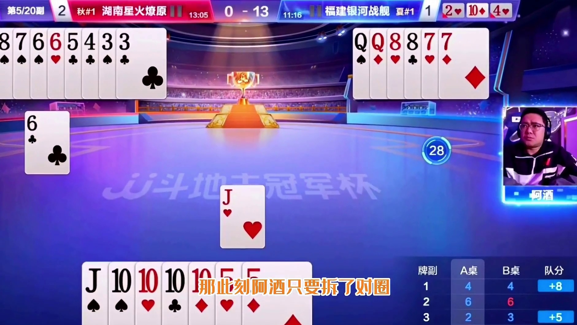 阿酒瞪着眼珠子不知所措，JJ斗地主不能直视的只有两个人