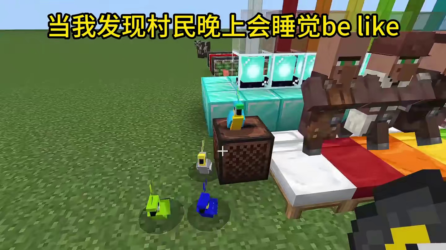 我的世界：当我发现村民晚上会睡觉be like#我的世界 #mc不灭 #mc