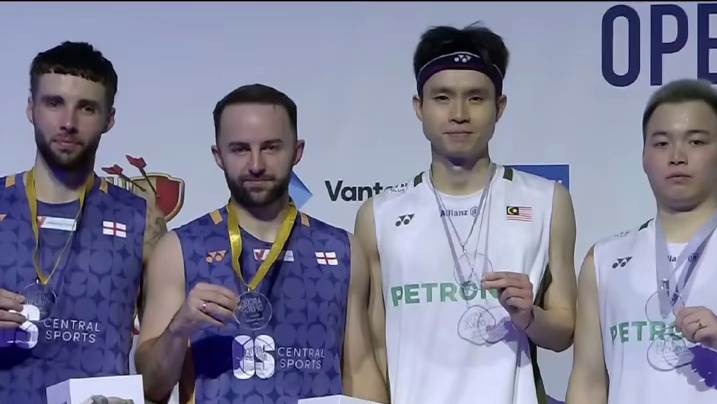 最终赛果：中国队、马来西亚队、日本队各1冠1亚，中国台北队、英格兰队各1冠，泰国队2亚 #