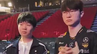 Rookie和Faker拍攝花絮！期待明天對決！加油打出精彩比賽！