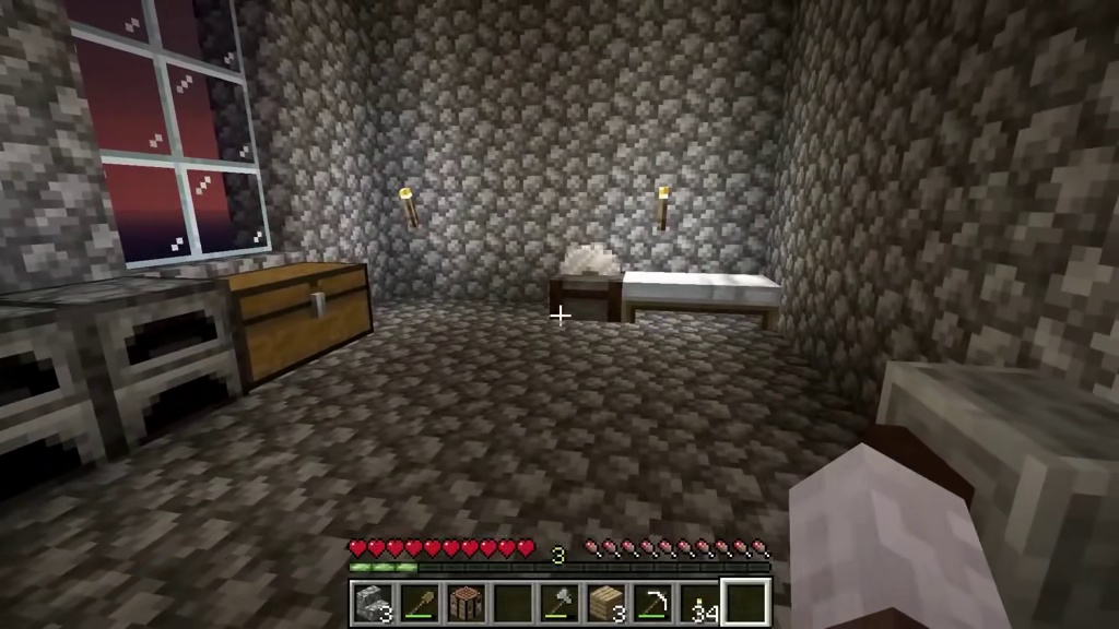 我的世界：如果床尾凭空出现了切石机，请不要去入睡！ #我的世界 #我的世界诡异事件 #我的世界都市传