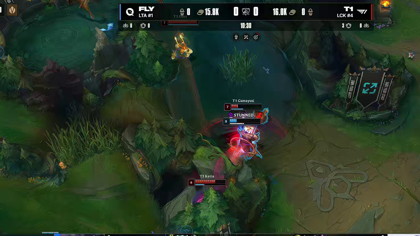 Gumayusi顶级勾引，Bwipo铁男被拿下一血