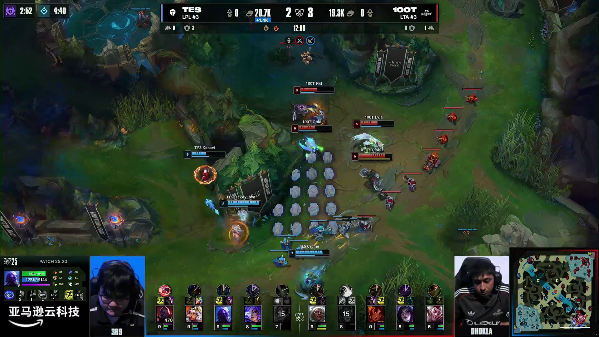 TES拿下小龙，后续双方1换1