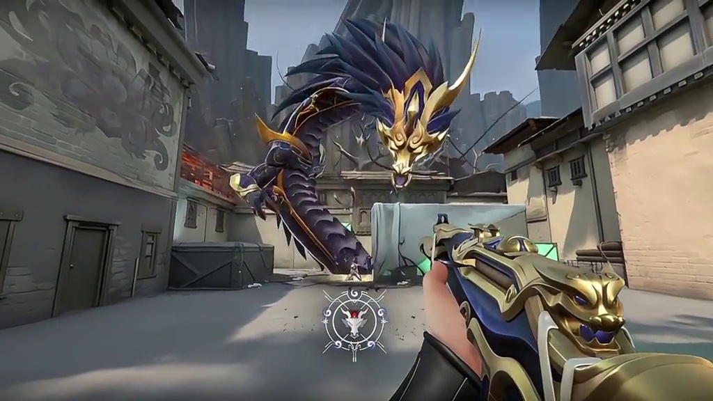 下一个新套装【偃月苍龙】23号上线局内预览提前看 #瓦手偃月苍龙  #不如一起打瓦手 #无畏契约手游