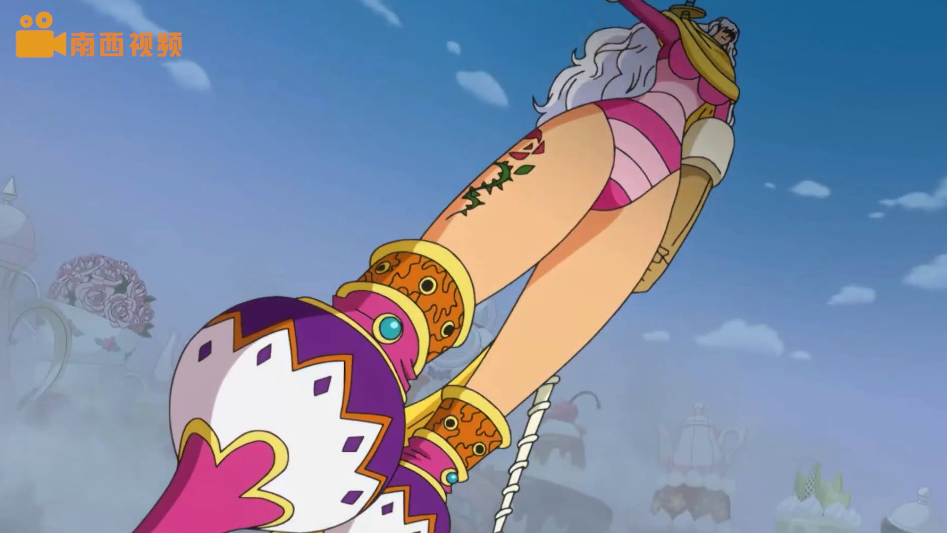 玉手箱将蛋糕城堡炸倒