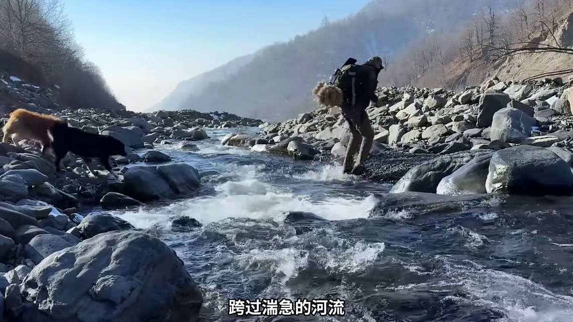 第1集：冰天雪地的天气，男人在一棵枯木下搭建了舒适的小屋