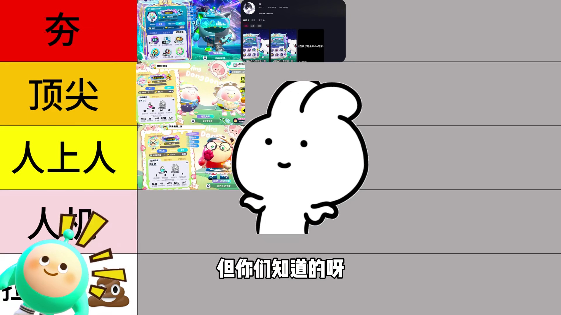 蛋仔派对：氪金主播实力排名，这纯纯是误闯天家了！ 蛋搭子的日常蛋仔