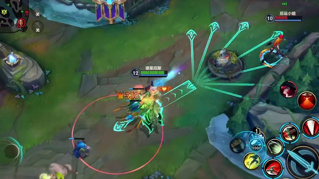 被破三路，正好练习走位和清线