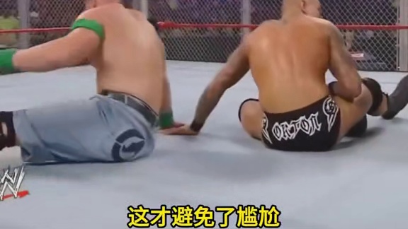 WWE穿帮镜头，假打全露馅了！ #wwe #摔角 #约翰塞纳