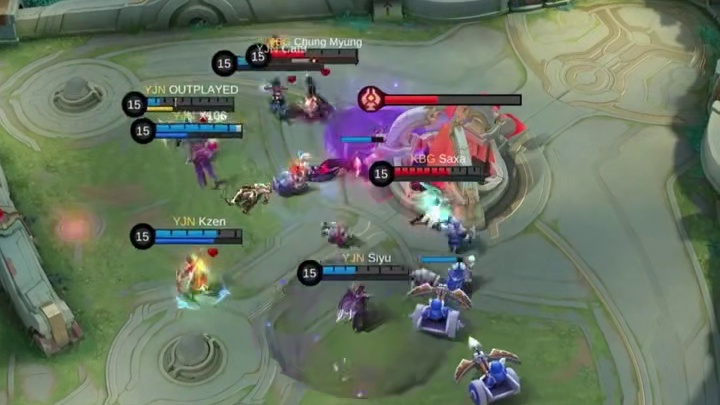 YJN爆发小宇宙，Kzen选手三连无双助力YJN顺利2：0拿下KBG#决胜巅峰全球电竞 #决胜巅峰 