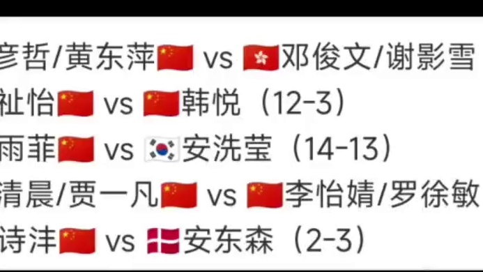 2025年法国羽毛球公开赛10月25日半决赛赛程，上半场16点开赛，下半场23点开赛#羽毛球 #法国