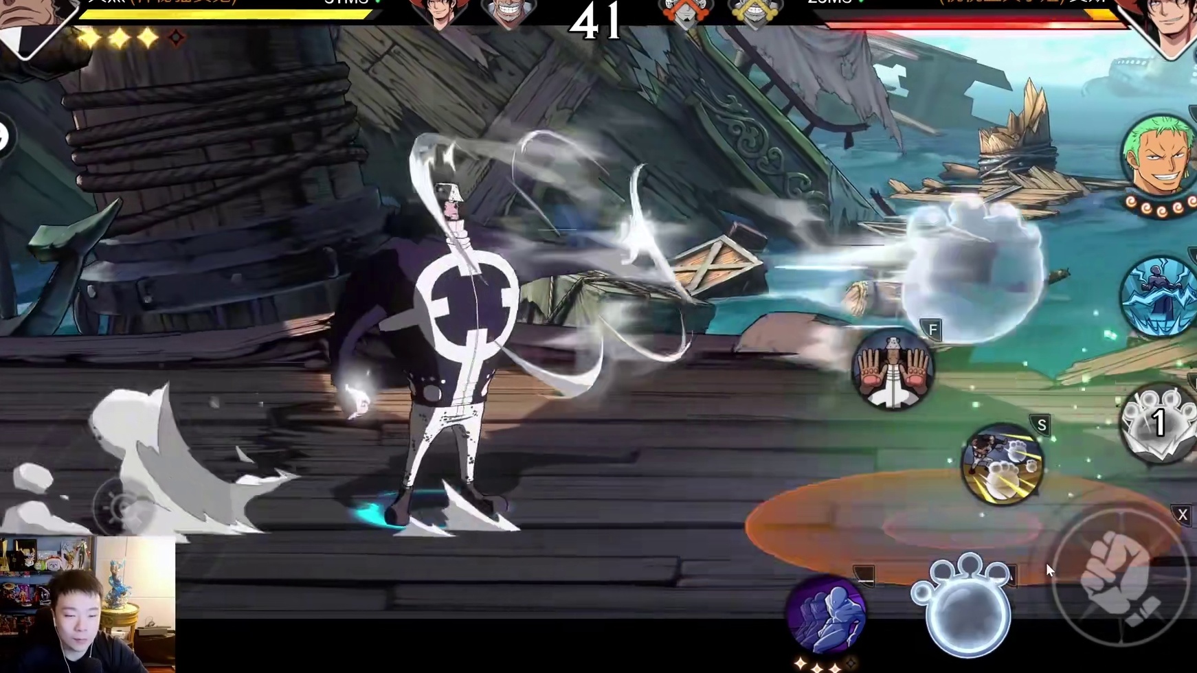 航海王壮志雄心 鬼叔试玩5星大熊满级强者之证，PVE刷图不如卡普，PVP赏金模式很强，无限1A霸体加