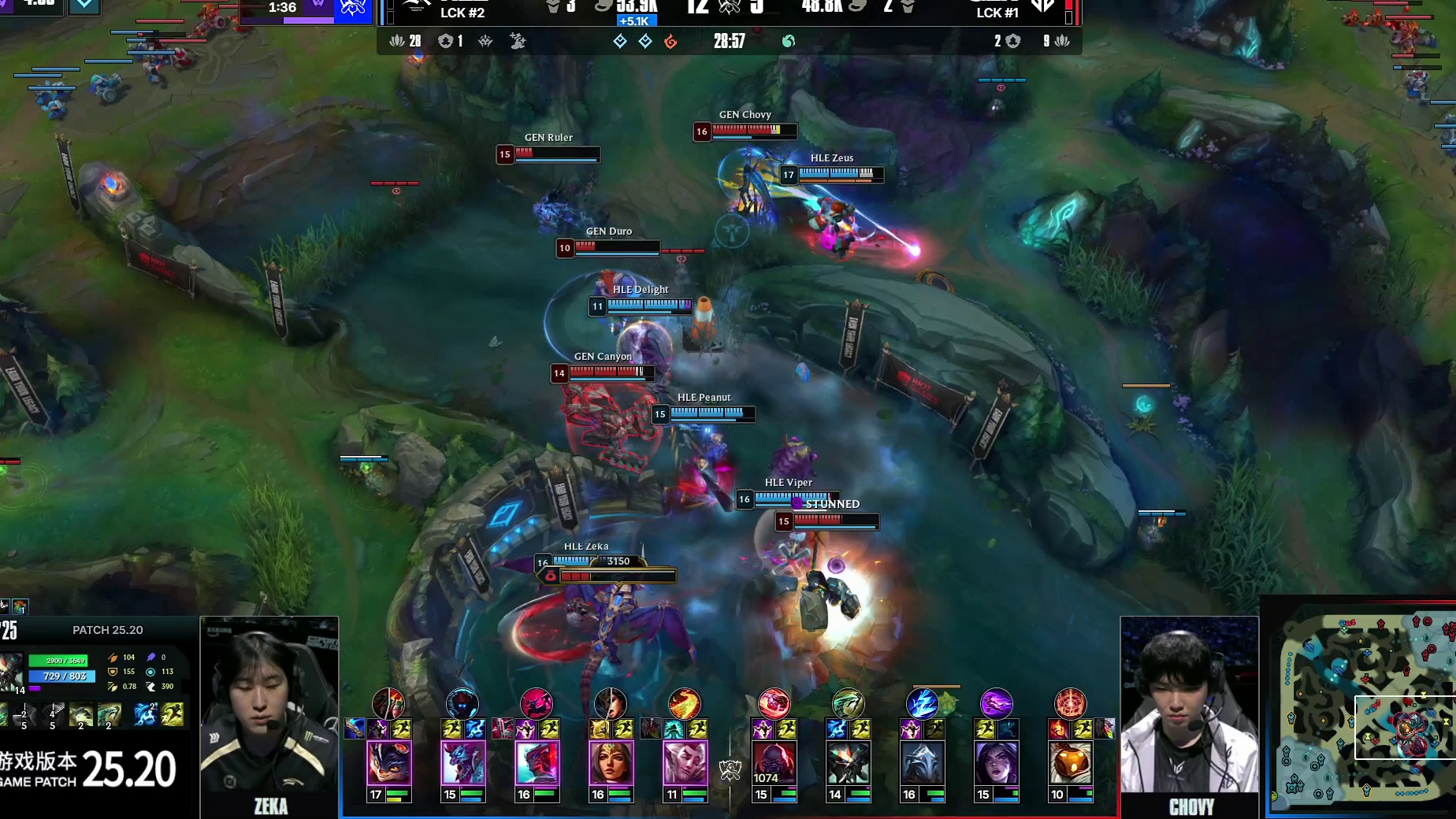 HLE团战摧枯拉朽，HLE打出1换5拿下电龙魂