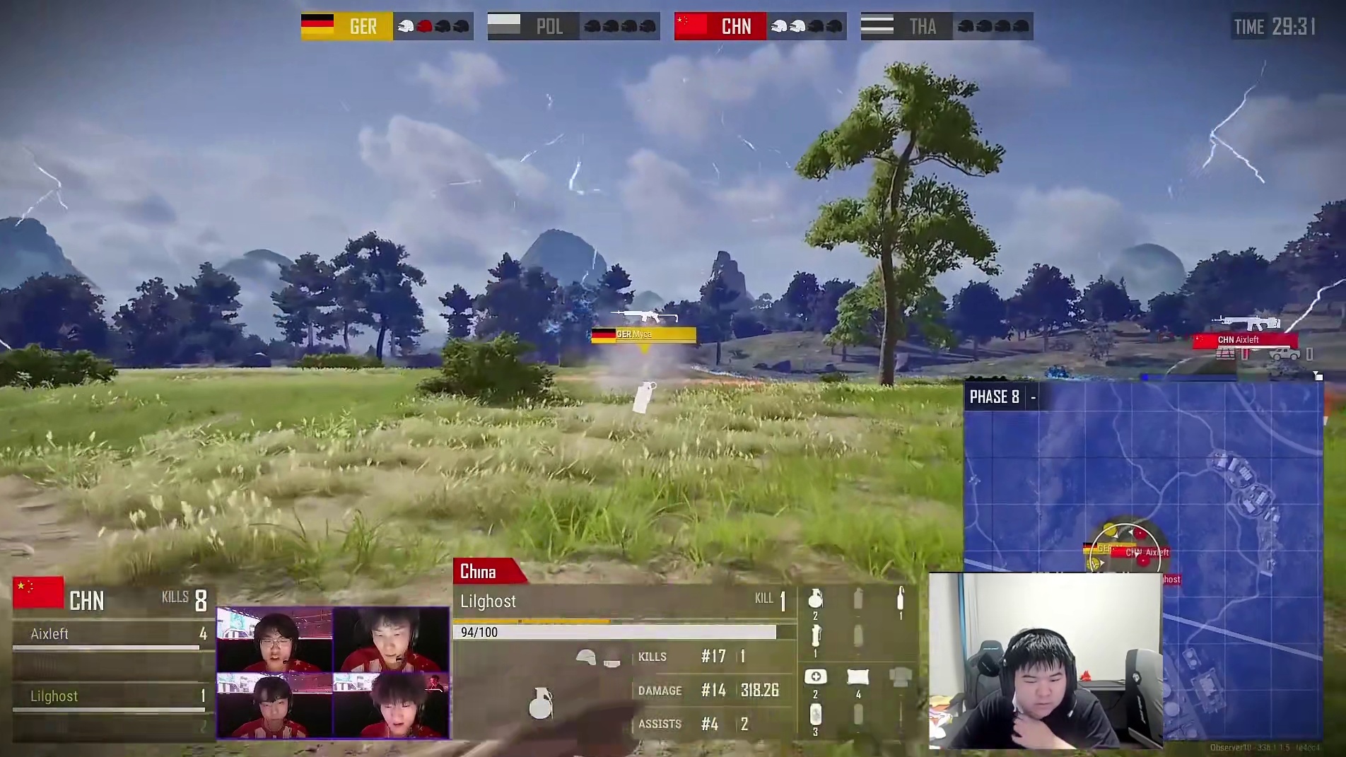 中国队2打3 超准枪法吃鸡排名超过韩国队