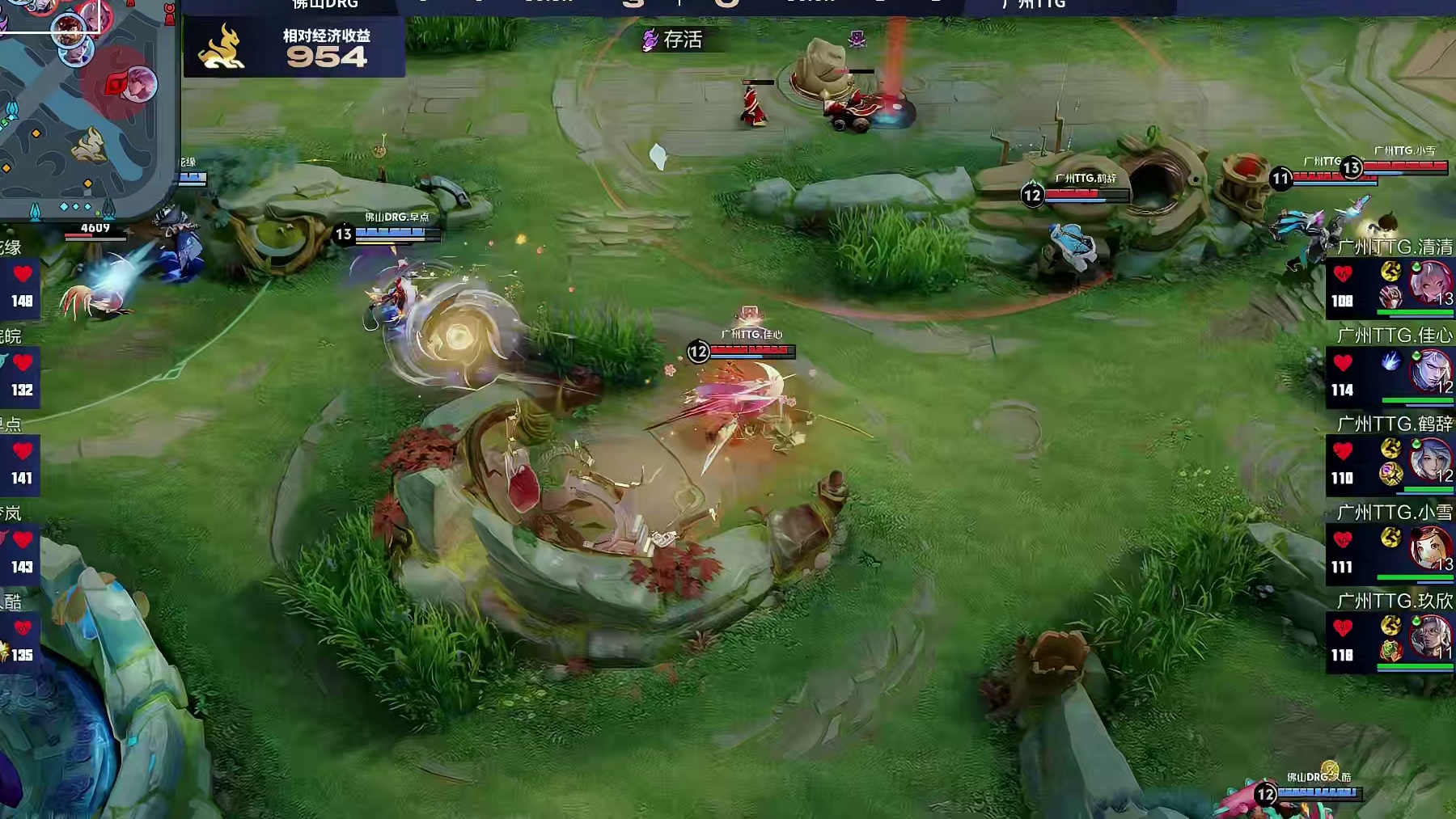 梦岚狄仁杰黄牌命中铠，久酷廉颇闪开配合队友将其击杀