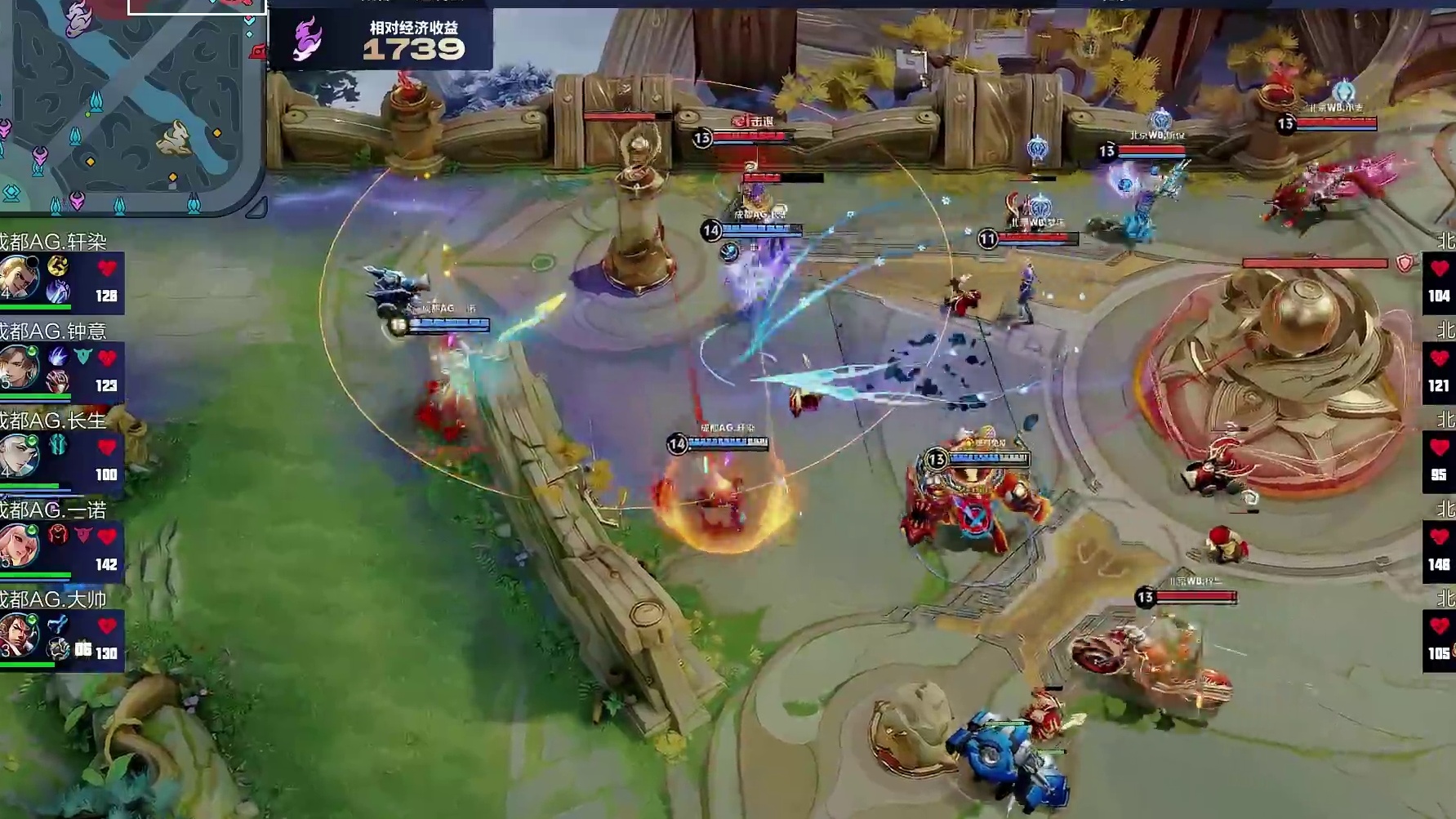 AG上高地击杀WB两人，随后推掉对面水晶