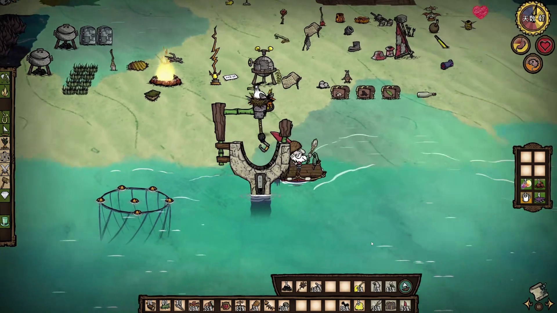 饥荒海难老船长：刷肉机制作出来了已经吃喝不愁了 #饥荒 #游戏 #游戏实况