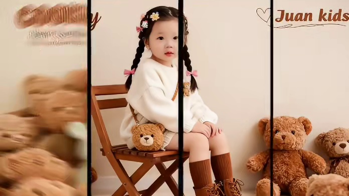 可爱的熊熊女孩，快跟拍起来#也太可爱了吧 #宝宝照 #呆萌可爱 #骗你生女儿