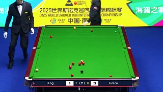 2025斯諾克南京國(guó)錦賽，丁俊暉極限角度三板斧，亂局一劍封喉