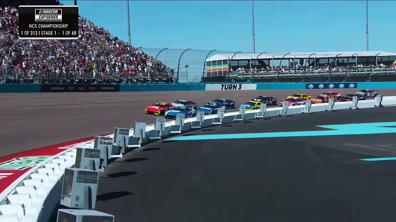 拉尔森双冠，哈姆林心碎！纳斯卡2025杯赛赛季4强总决赛正赛集锦 Phoenix Raceway