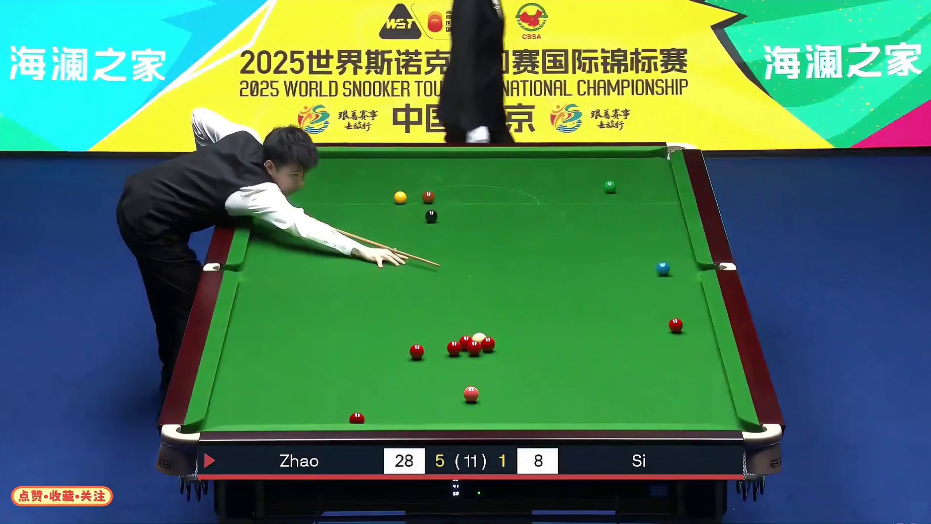 最新比赛！赵心童6-1翻袋绝杀斯佳辉，晋级南京国锦赛8强！